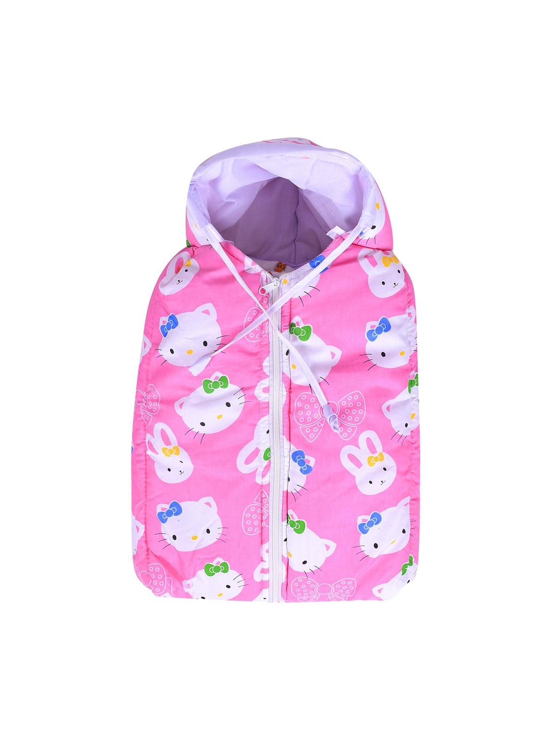 

Moms Home Pink Kitty Printed Cotton Baby Sleeping Bag 0-6 Months