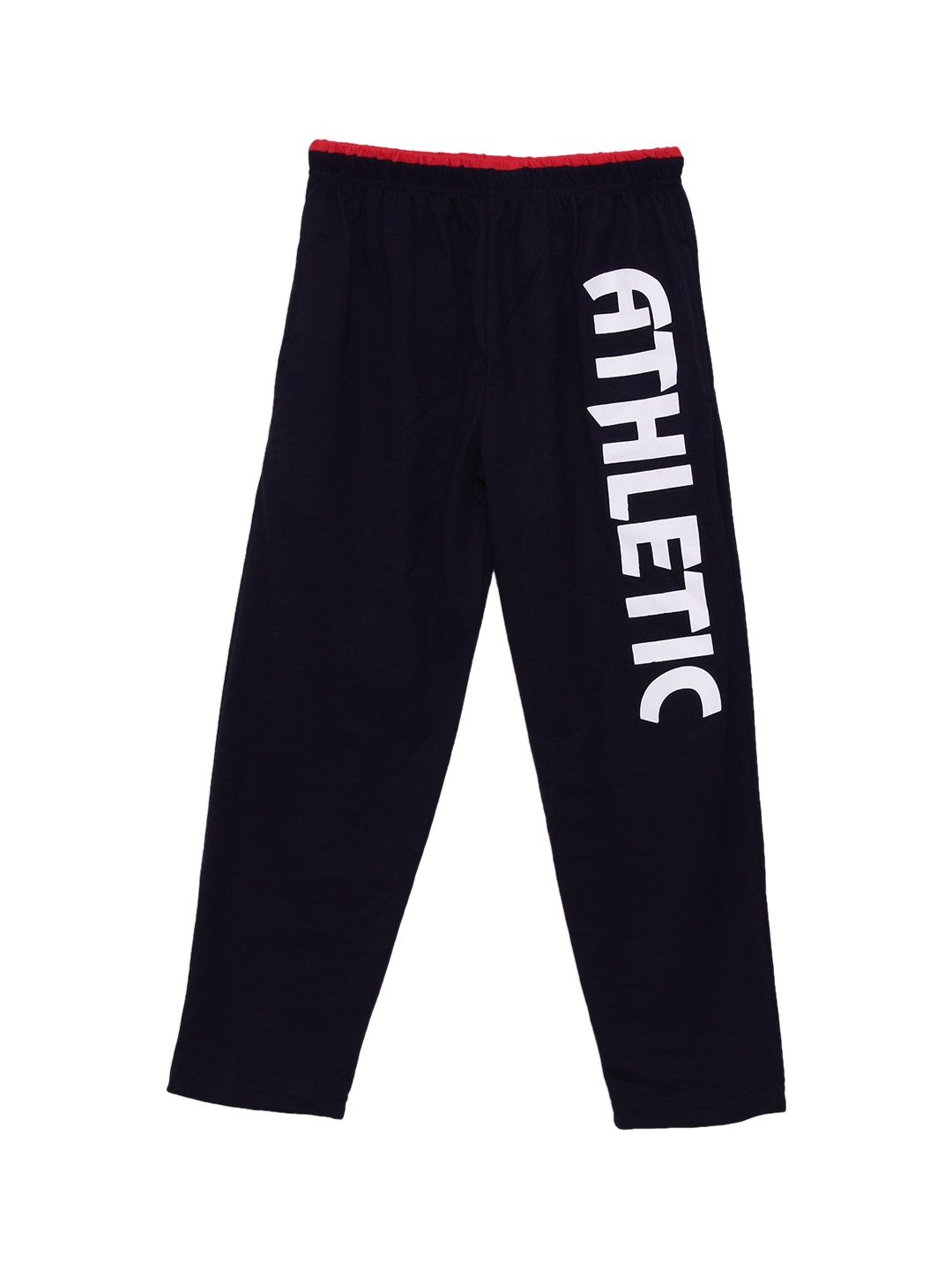 

SWEET ANGEL Girls Navy Blue & White Printed Straight Fit Outdoor Track Pants