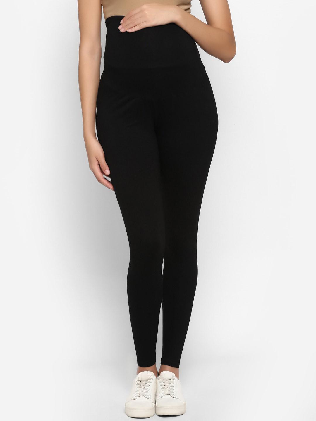 

Momsoon Maternity Women Black Solid Ankle-Length Maternity Leggings