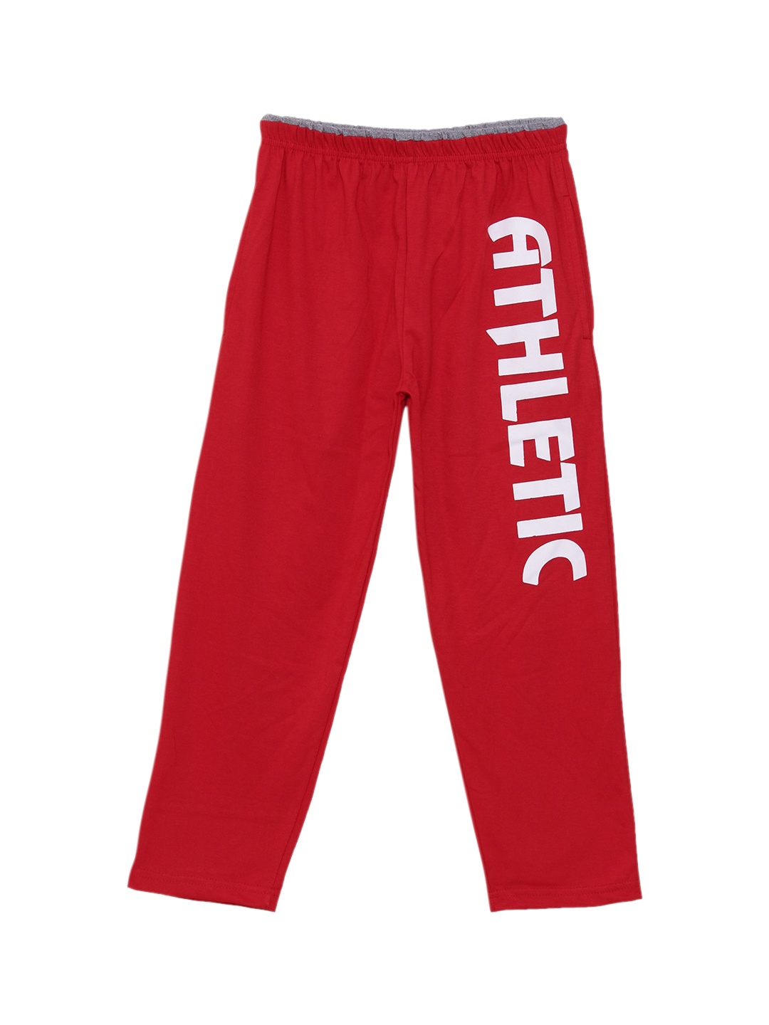 SWEET ANGEL Girls Red Solid Straight-Fit Track Pants