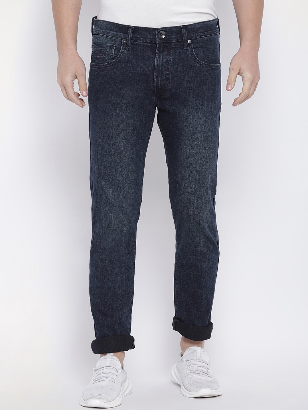 

Pepe Jeans Men Navy Blue Slim Fit Mid-Rise Clean Look Jeans