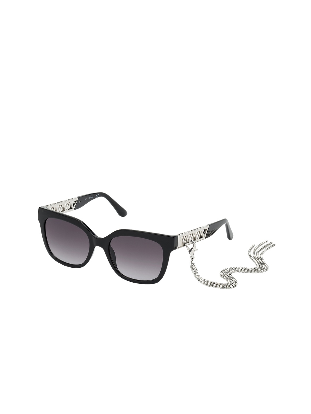 

GUESS Women Wayfarer Sunglasses GU7691 54 01B, Grey