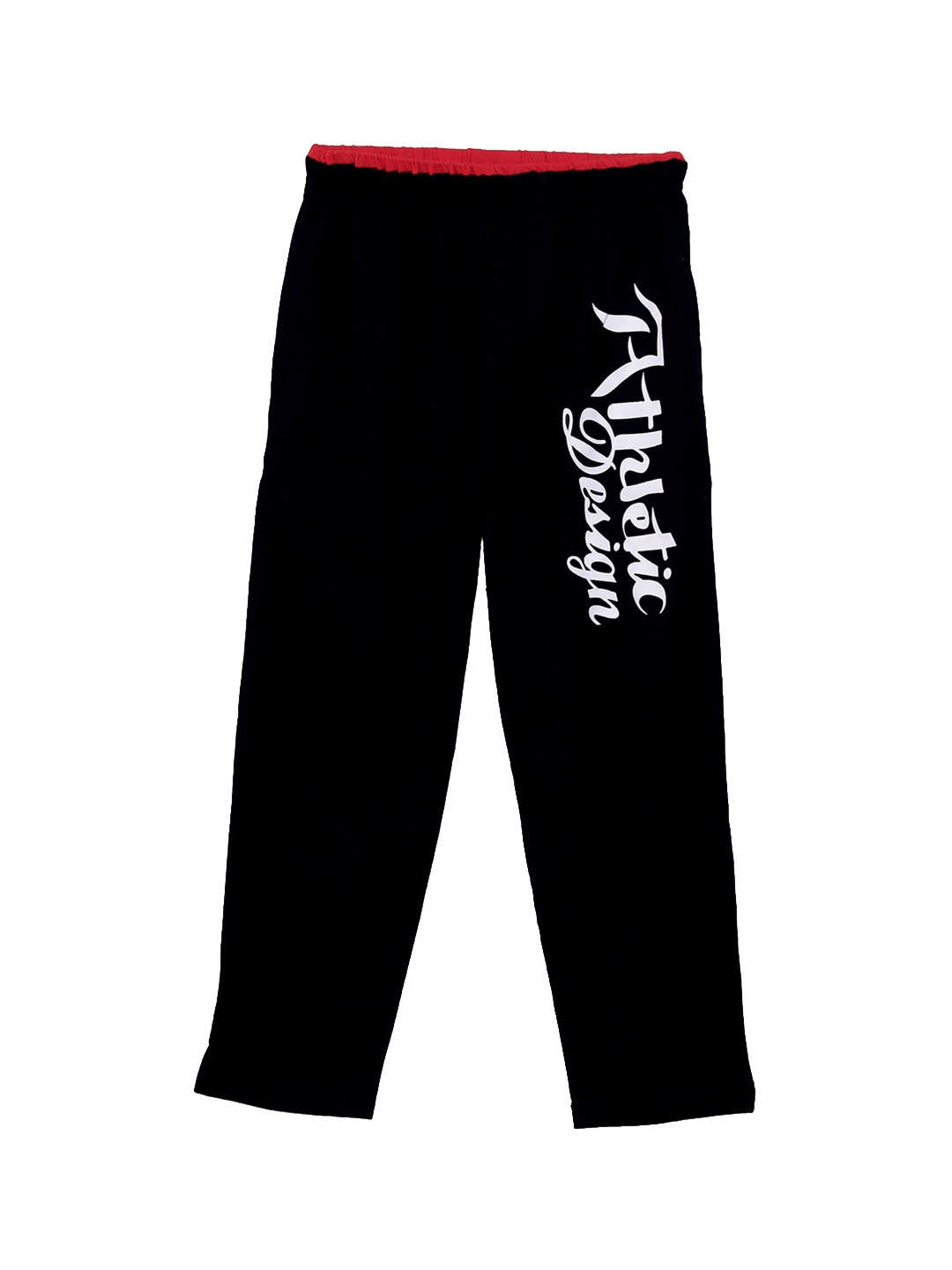 

SWEET ANGEL Girls Black & White Printed Straight-Fit Track Pants