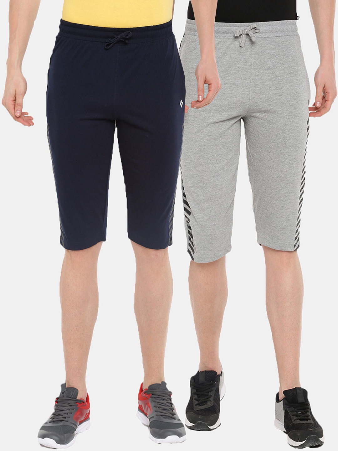 

Dollar Men Pack of 2 Solid Regular Fit Regular Shorts, Multi