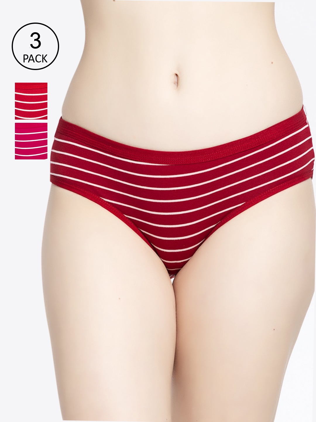 

GRACIT Women Pack of 3 Assorted Hipster Briefs PW25-03-07-14