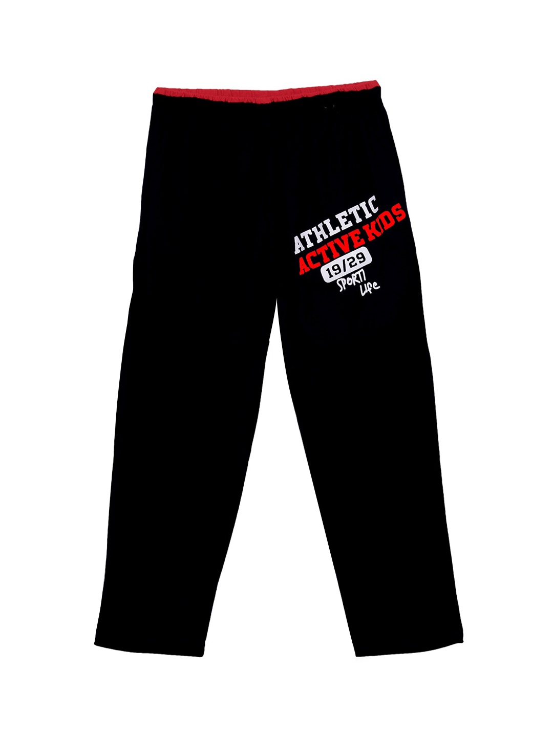 

SWEET ANGEL Girls Black & White Solid Straight Fit Outdoor Track Pants