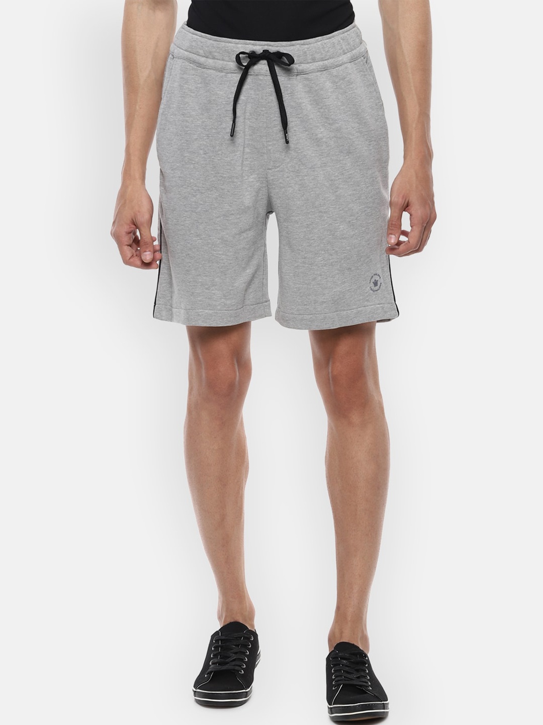 

Louis Philippe ATHPLAY Men Grey Solid Regular Fit Sports Shorts