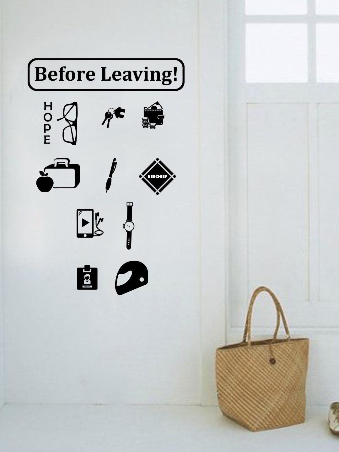

rawpockets Black Before Leaving Pocket Check Wall Stickers