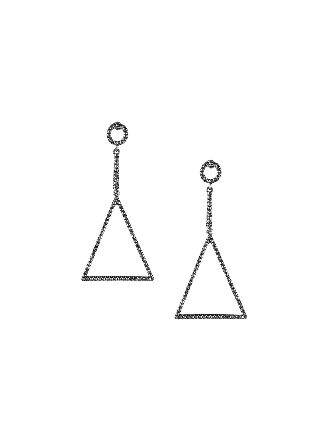 

Mali Fionna Silver-Toned Triangular Drop Earrings