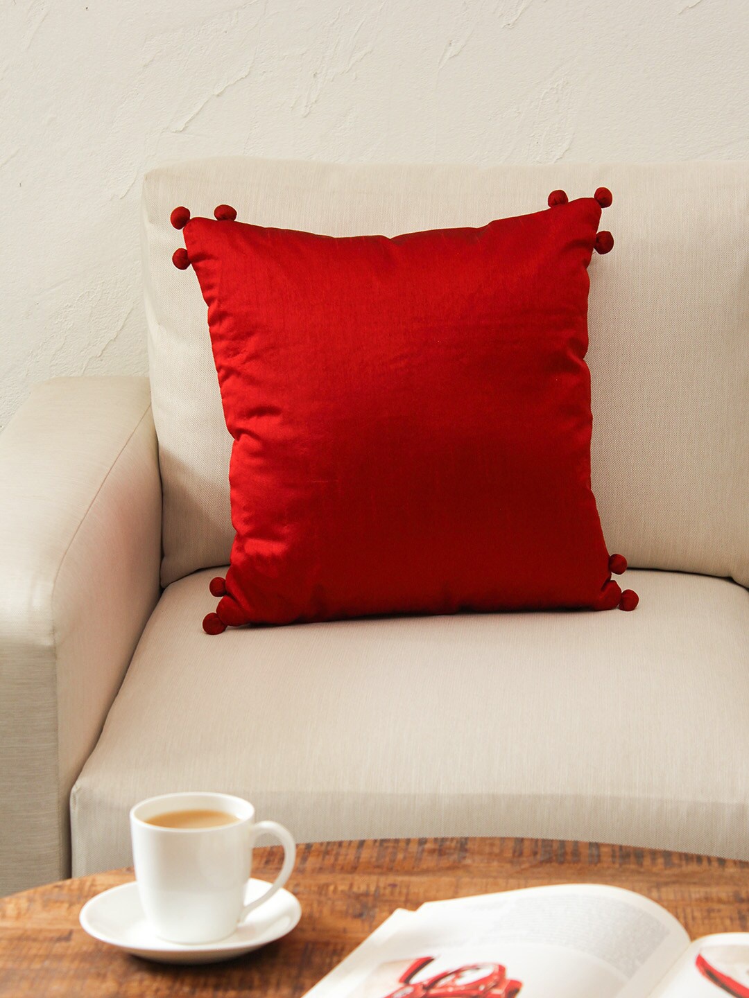 

House This Rust Set of Single Solid Square Cushion Cover