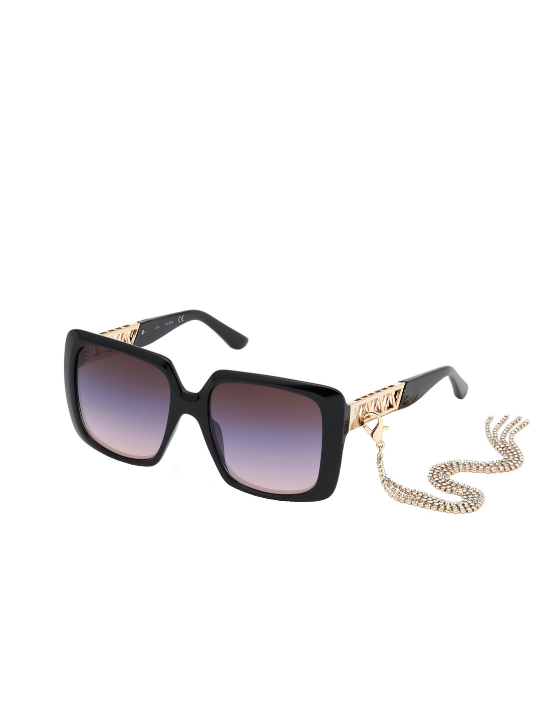 

GUESS Women Square Sunglasses GU7689 55 01T, Purple