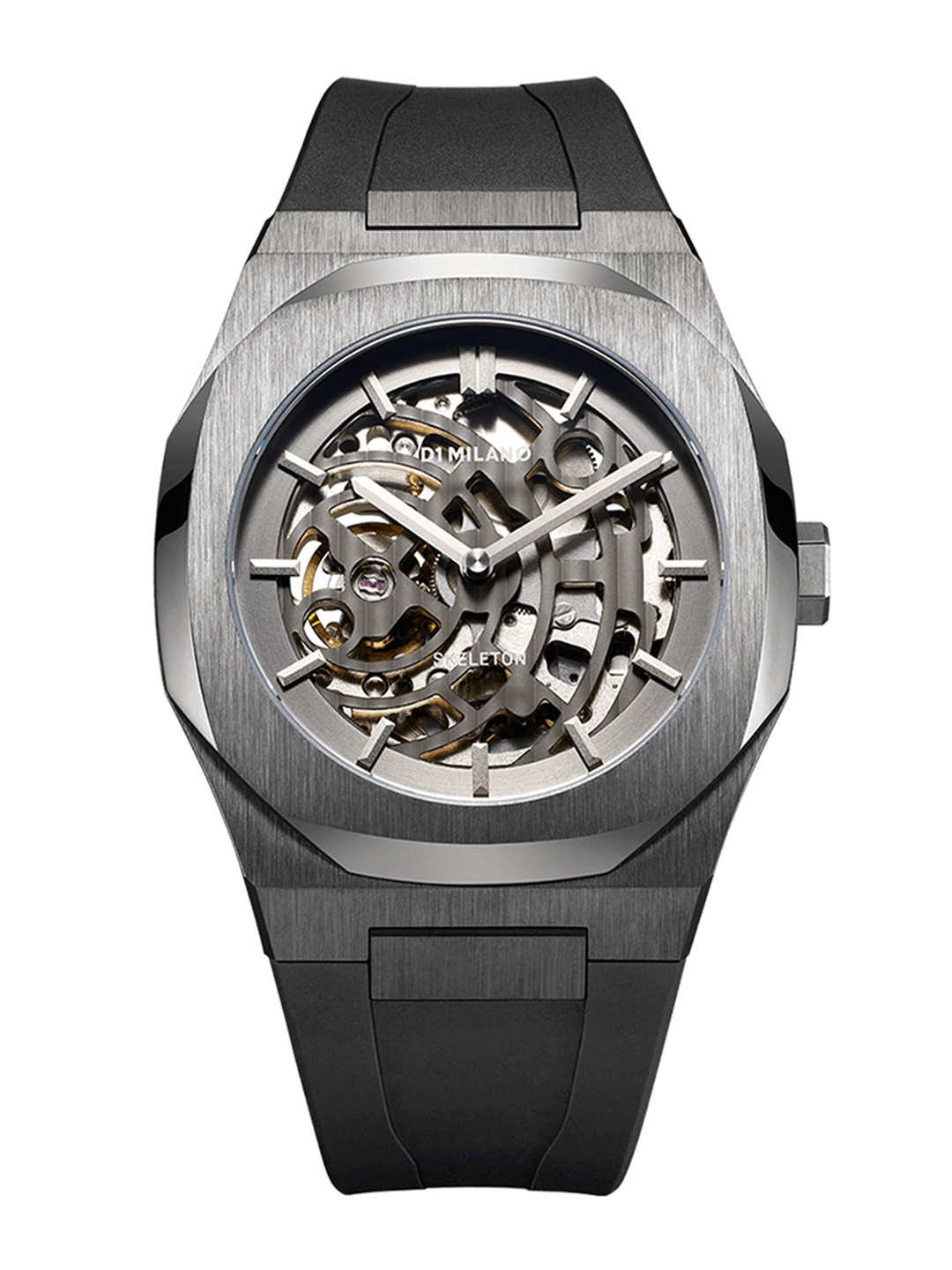 D1 Milano Men Black Dial & Black Strap Automatic Analogue Watch SKRJ02