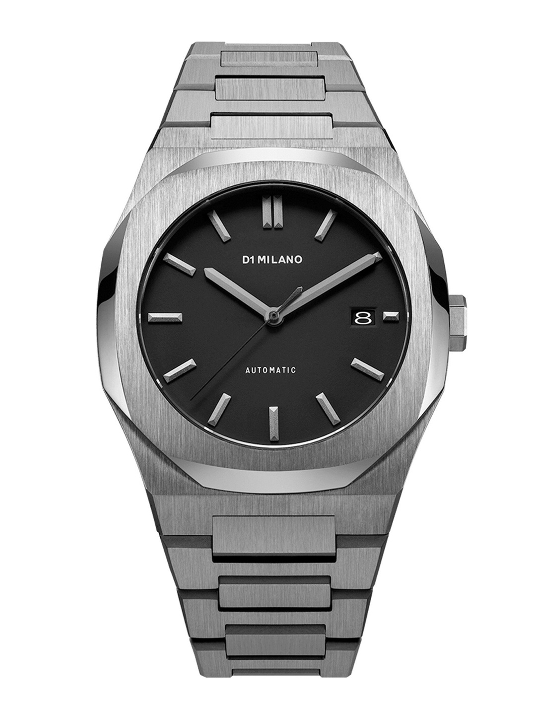 

D1 Milano Men Black Dial & Grey Strap Automatic Analogue Watch ATBJ02-Black