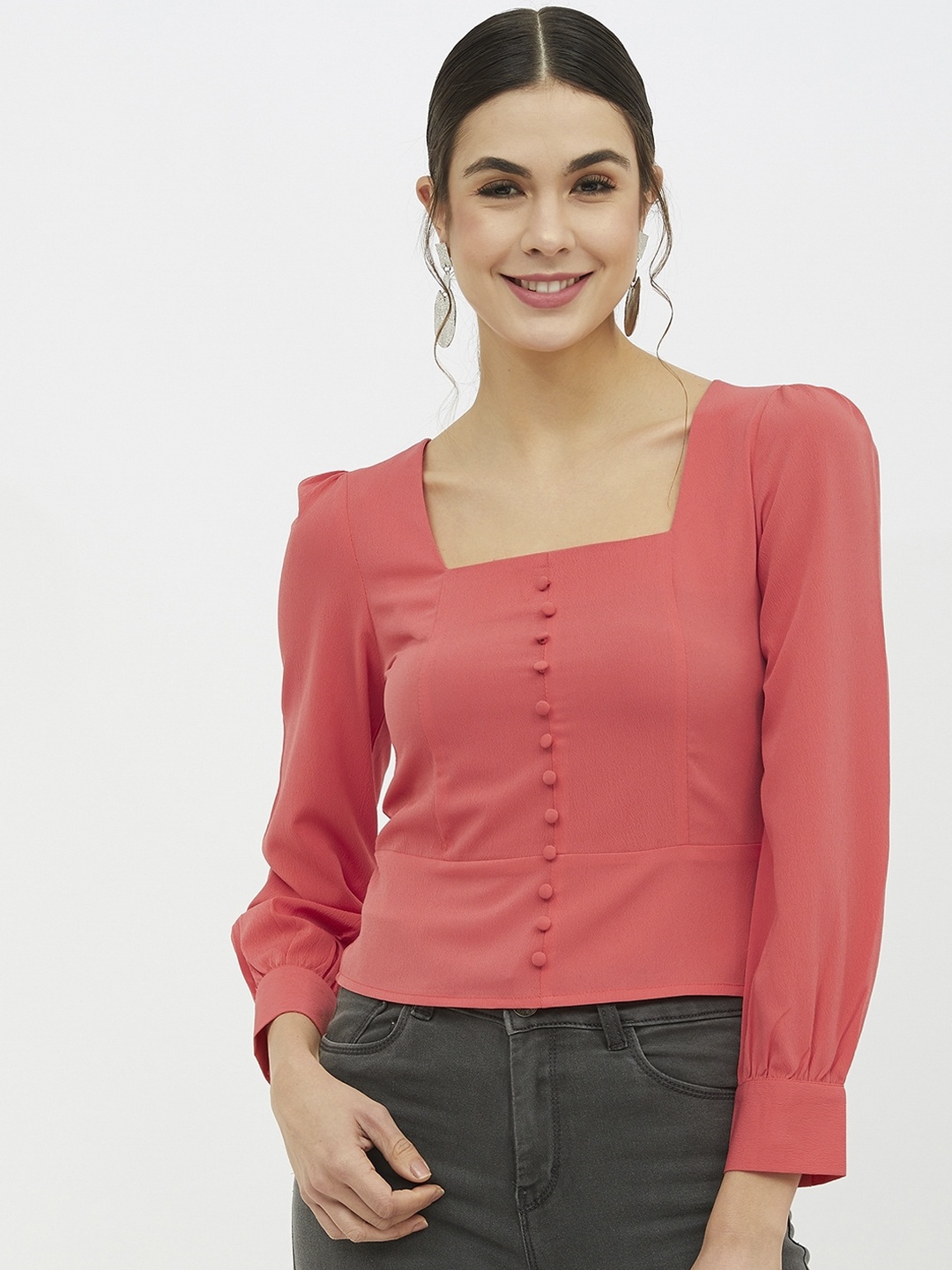

Harpa Women Pink Solid Top