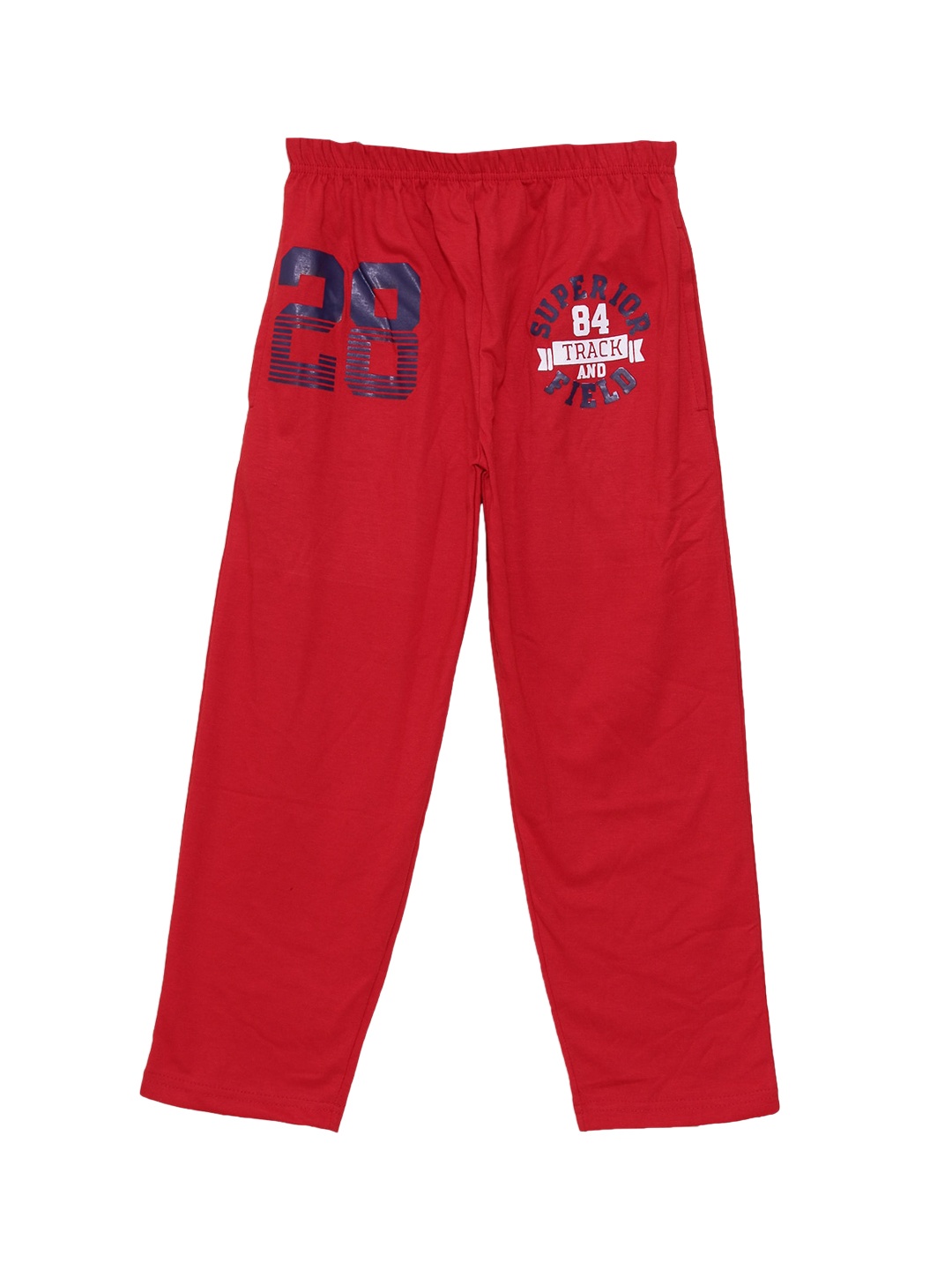 

SWEET ANGEL Girls Red & Blue Solid Straight Fit Outdoor Track Pants