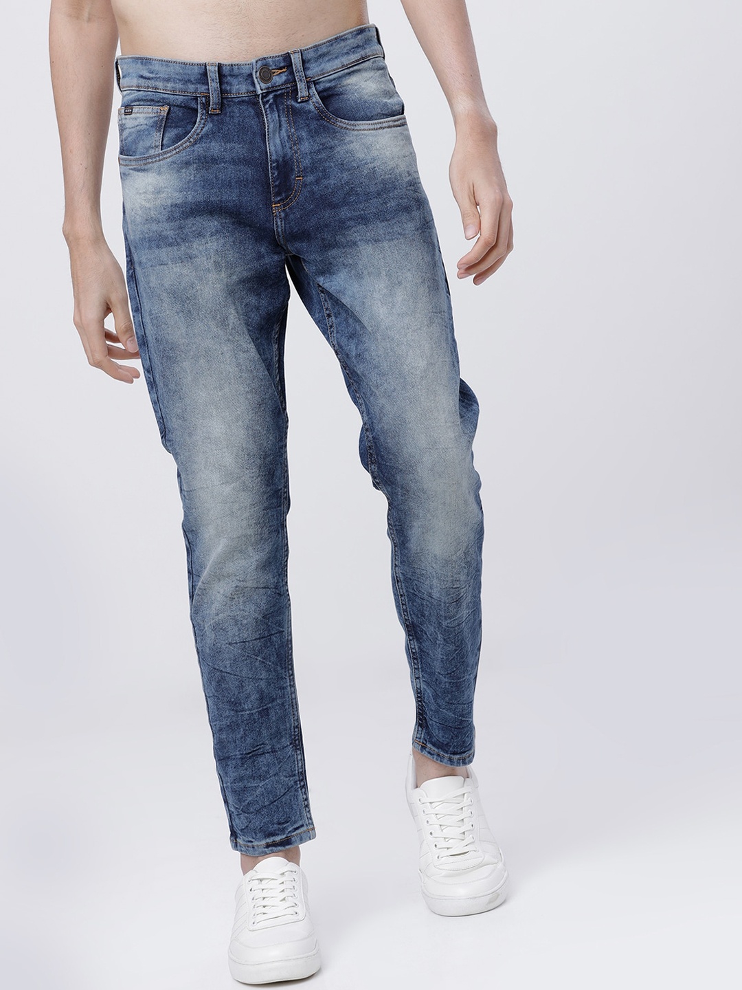 

HIGHLANDER Men Blue Tapered Fit Mid-Rise Clean Look Jeans
