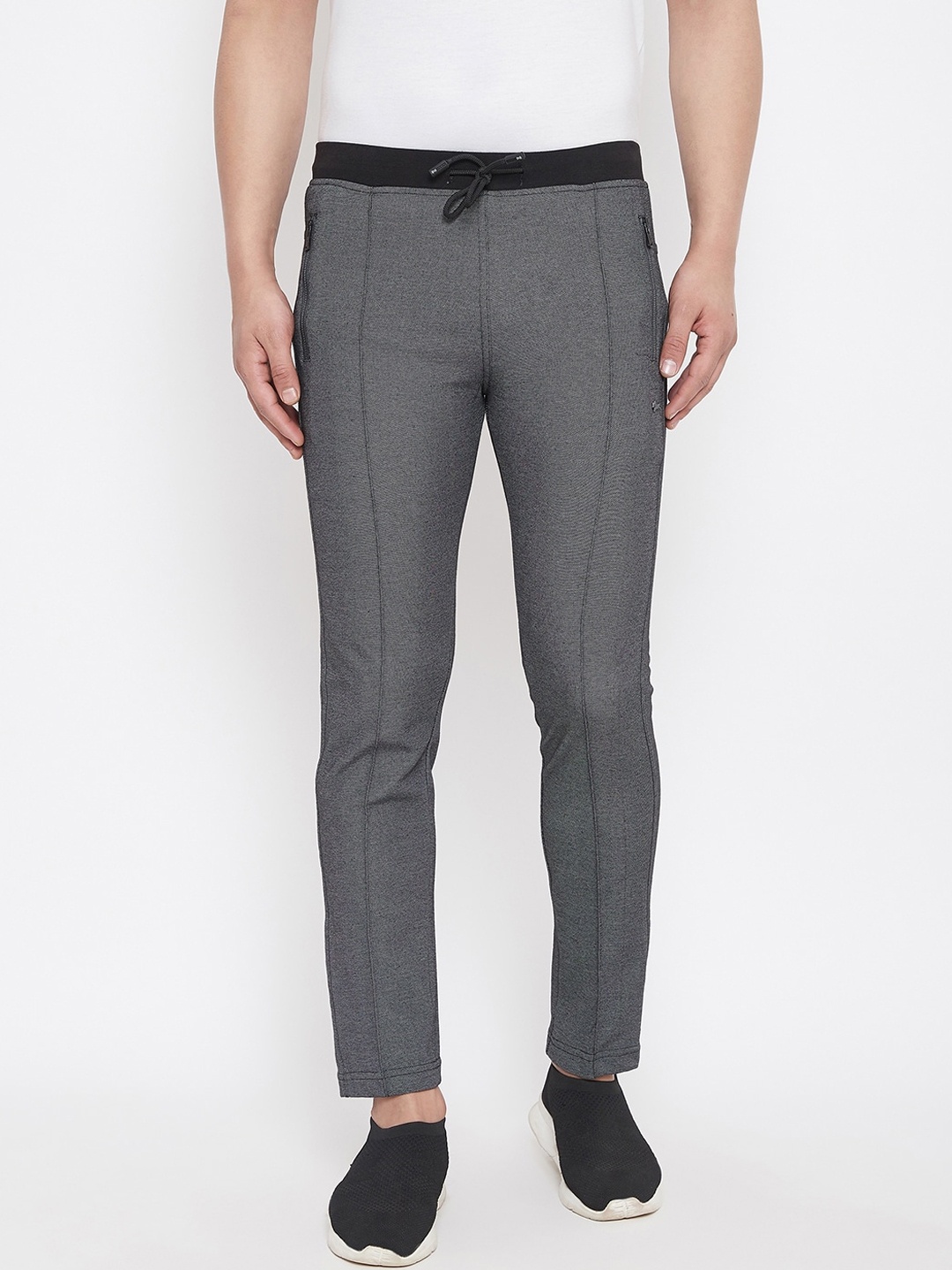 

Okane Men Grey Solid Track Pants