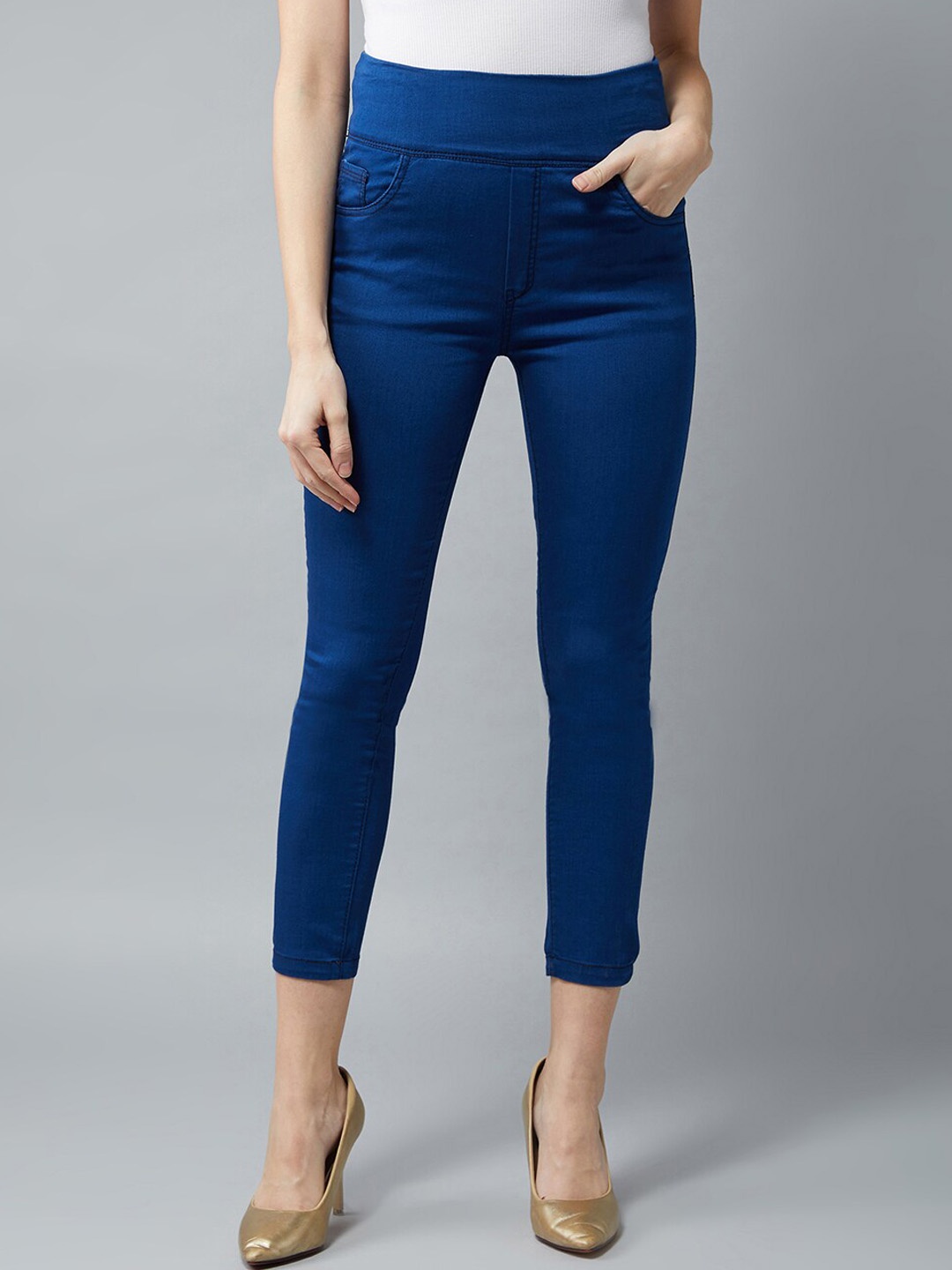 DOLCE CRUDO Women Blue Solid
