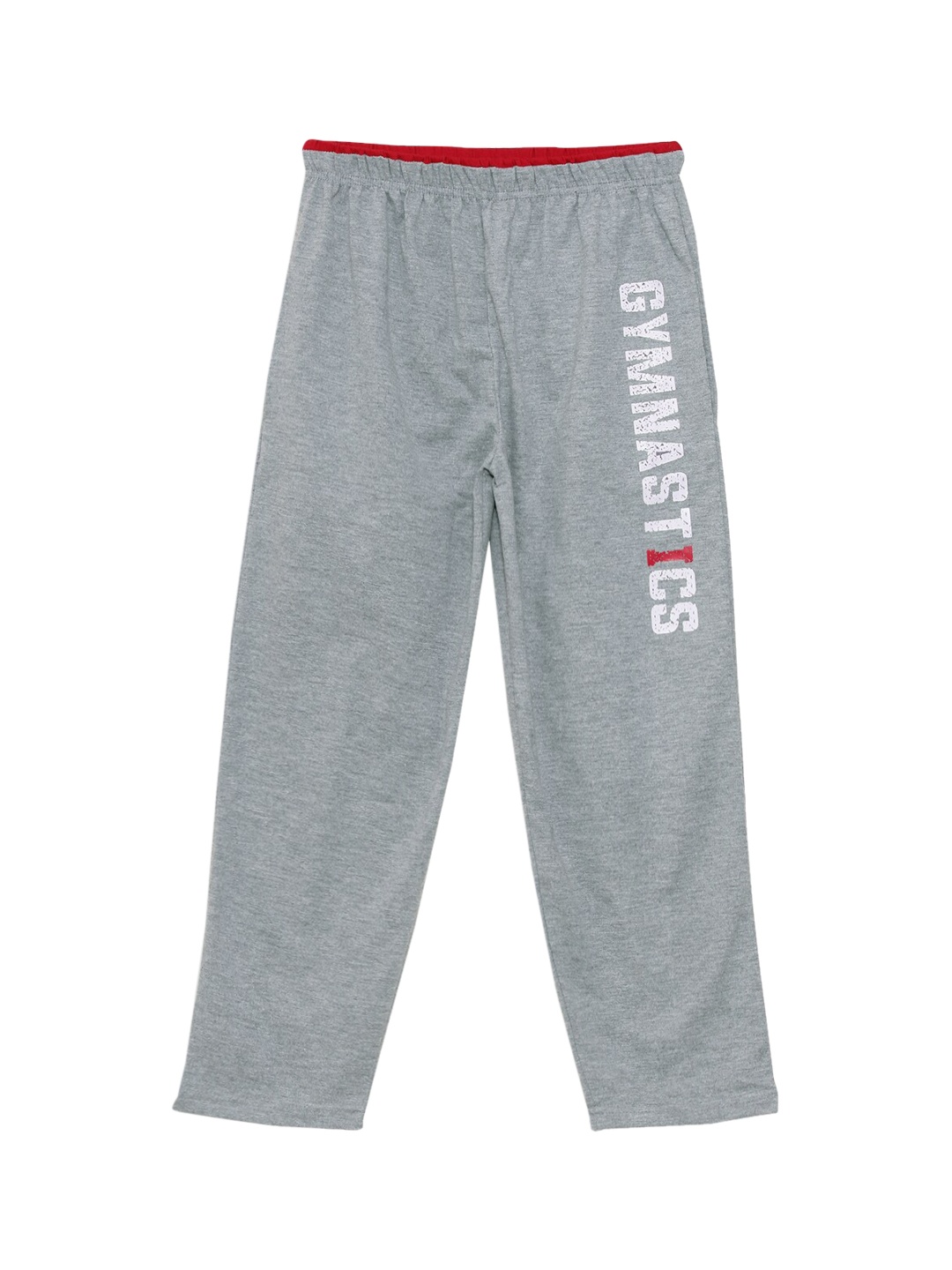 

SWEET ANGEL Girls Grey Melange & White Solid Straight Fit Outdoor Track Pants