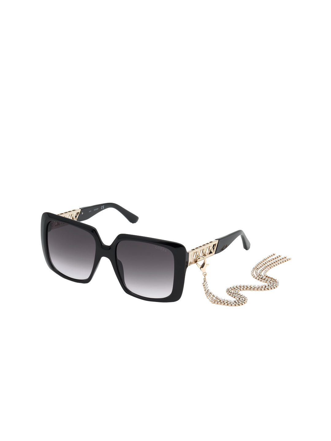 

GUESS Women Square Sunglasses GU7689 55 01B-Grey