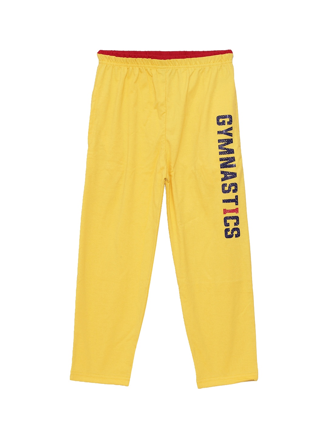 

SWEET ANGEL Boys Yellow & Black Printed Straight-Fit Track Pants