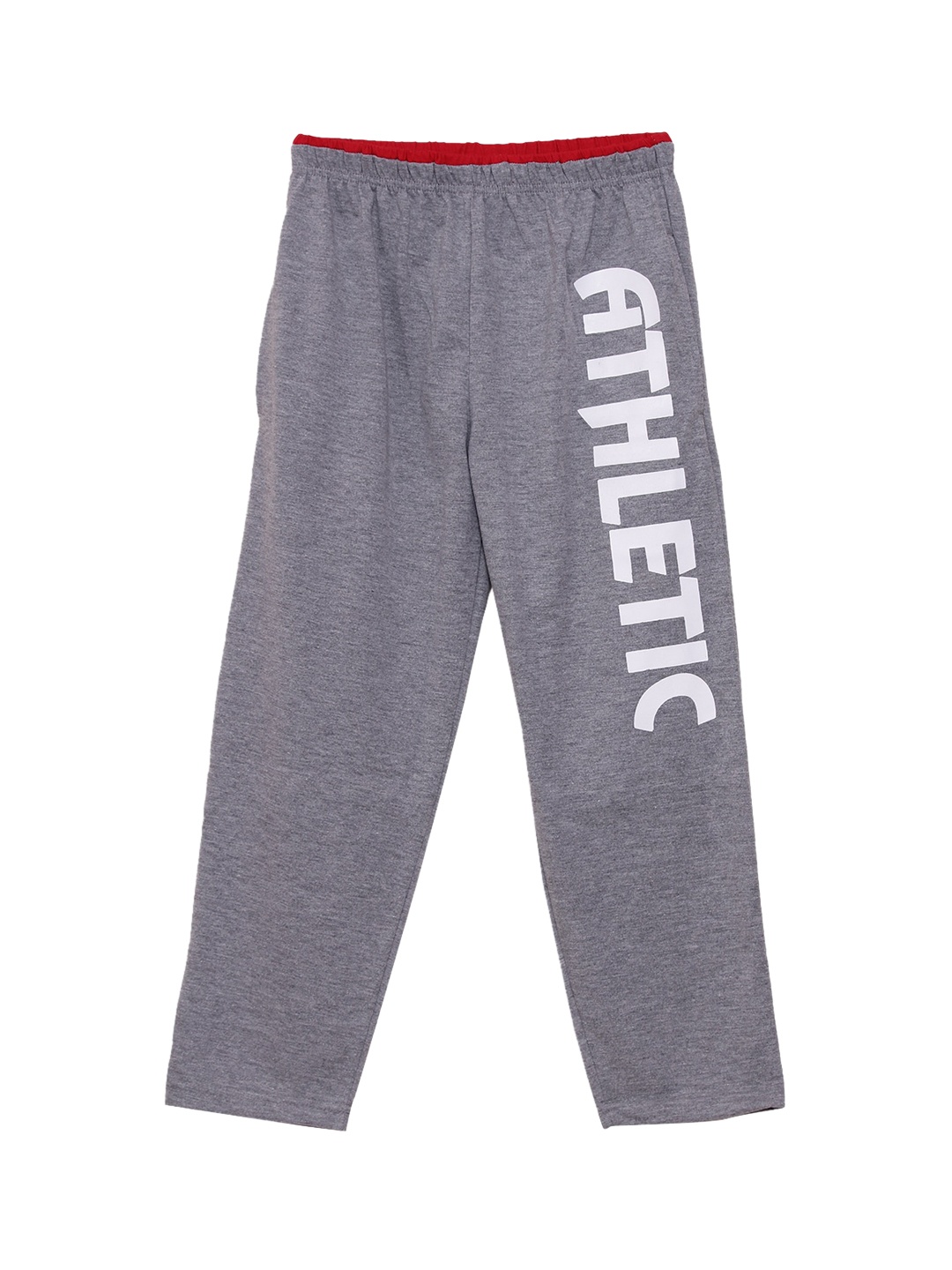 

SWEET ANGEL Girls Grey Melange & White Solid Straight Fit Outdoor Track Pants