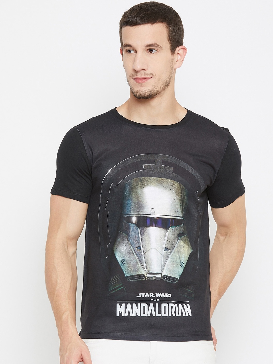 

STAR WARS Men Black Printed Round Neck T-shirt