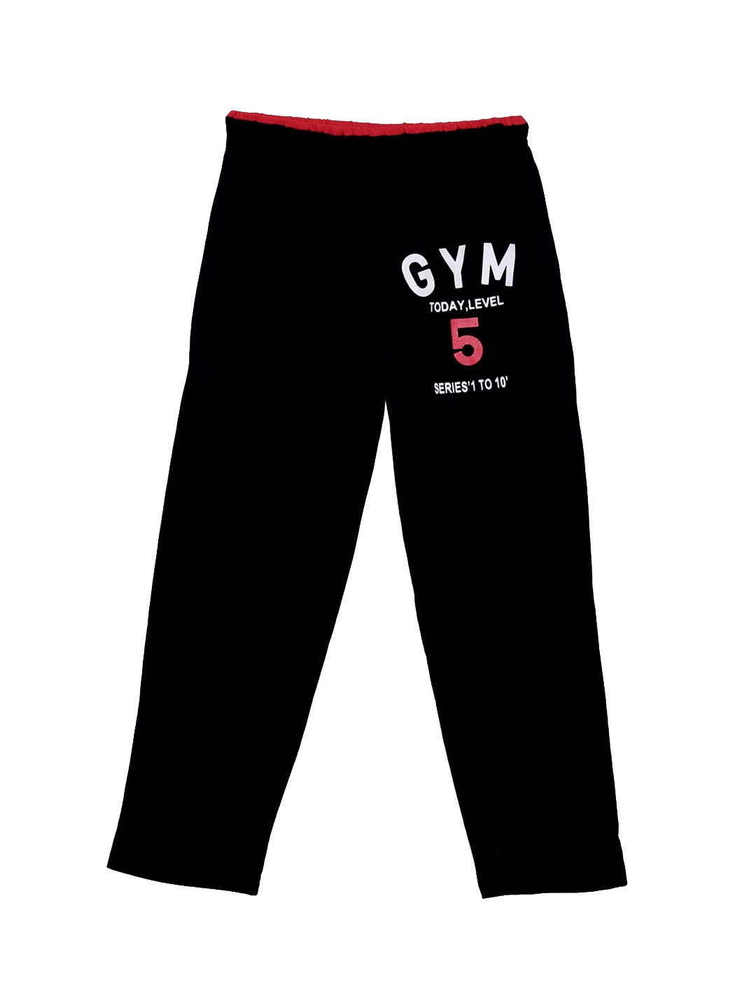 

SWEET ANGEL Girls Black & White Printed Straight Fit Outdoor Track Pants