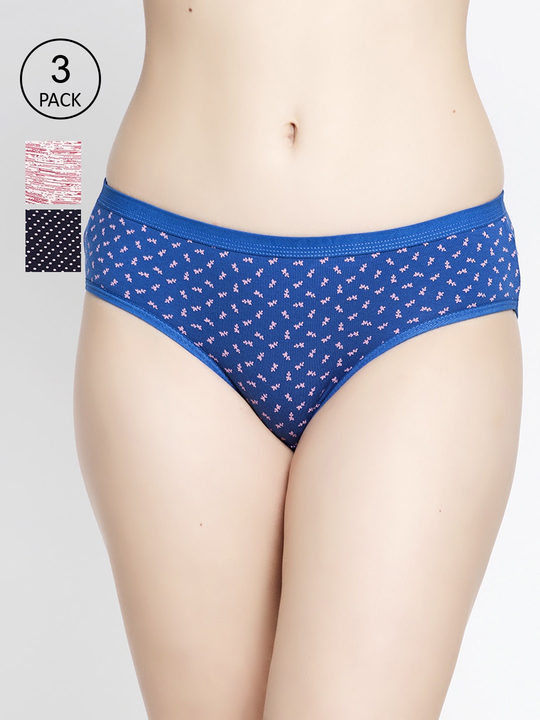 

GRACIT Women Pack Of 3 Assorted Hipster Briefs PW27-01-03-05