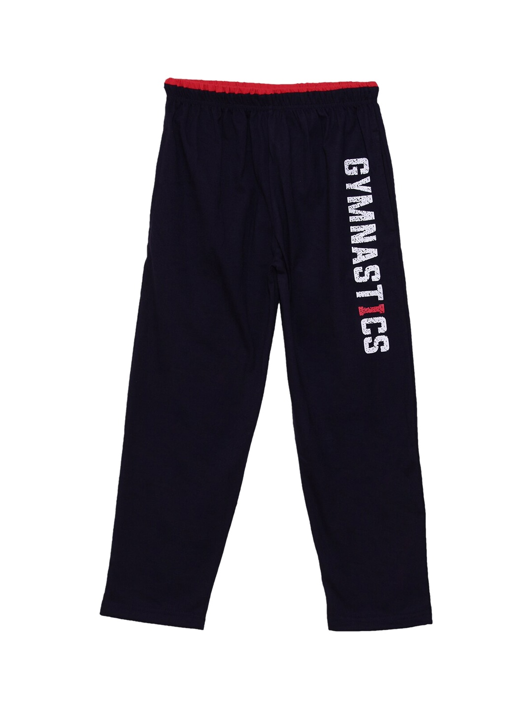 SWEET ANGEL Girls Navy Blue Solid Straight-Fit Track Pants