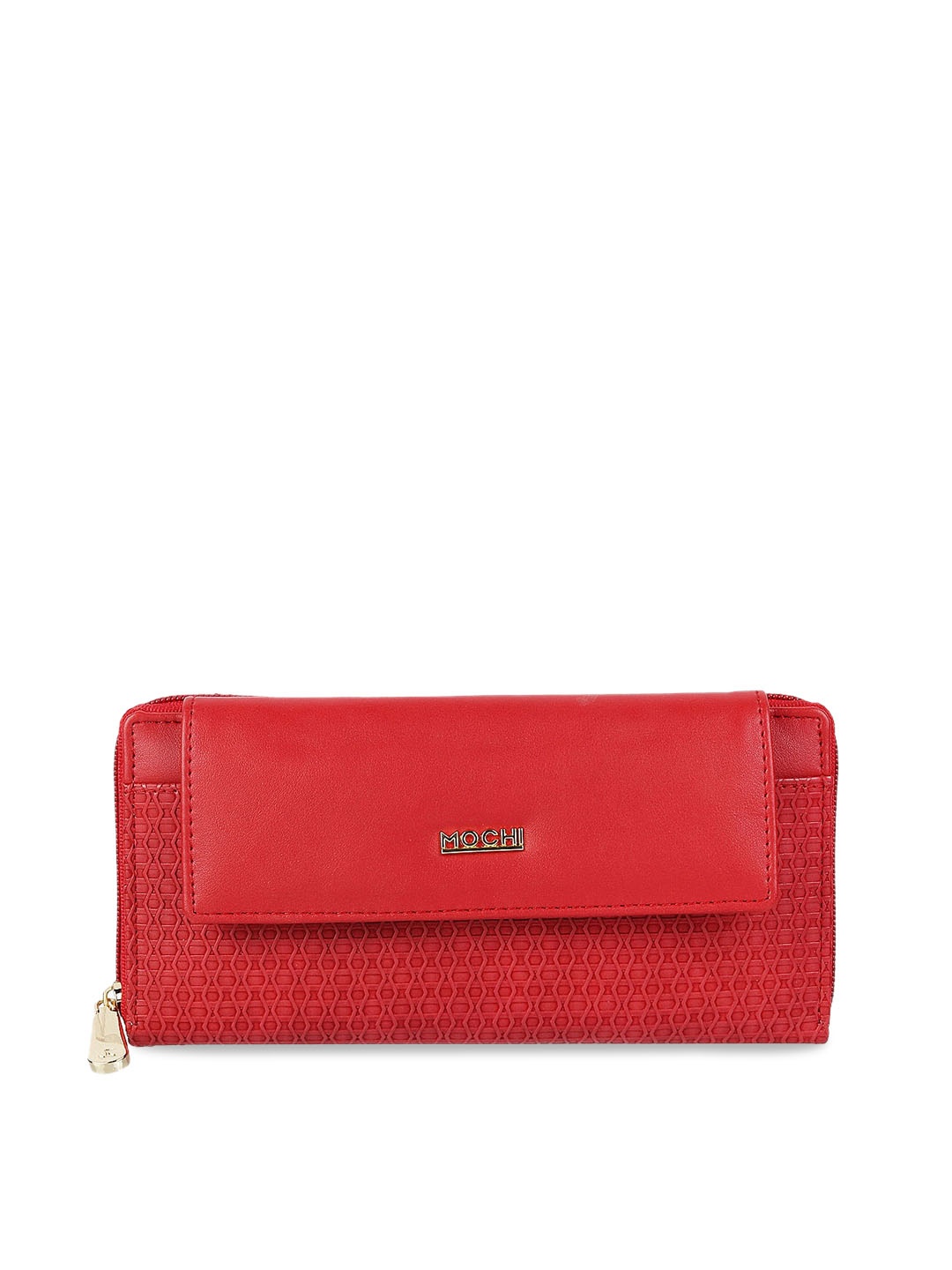 

Mochi Women Red Textured Clutch