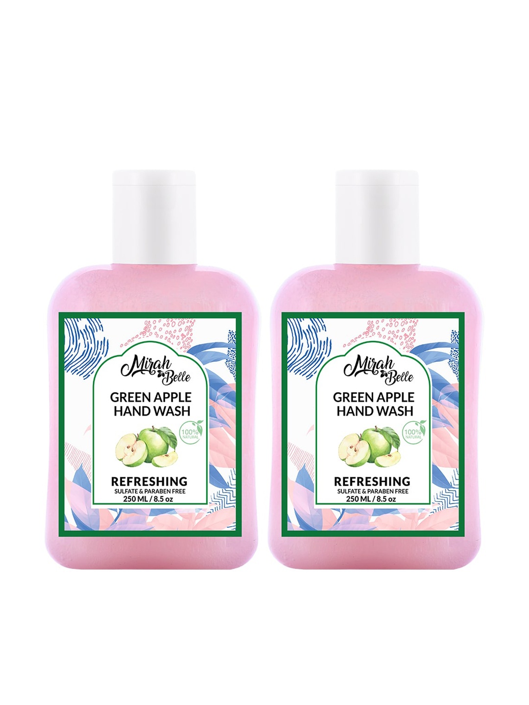 

Mirah Belle Green Apple Hand Wash 250 ml Pack of 2, Off white