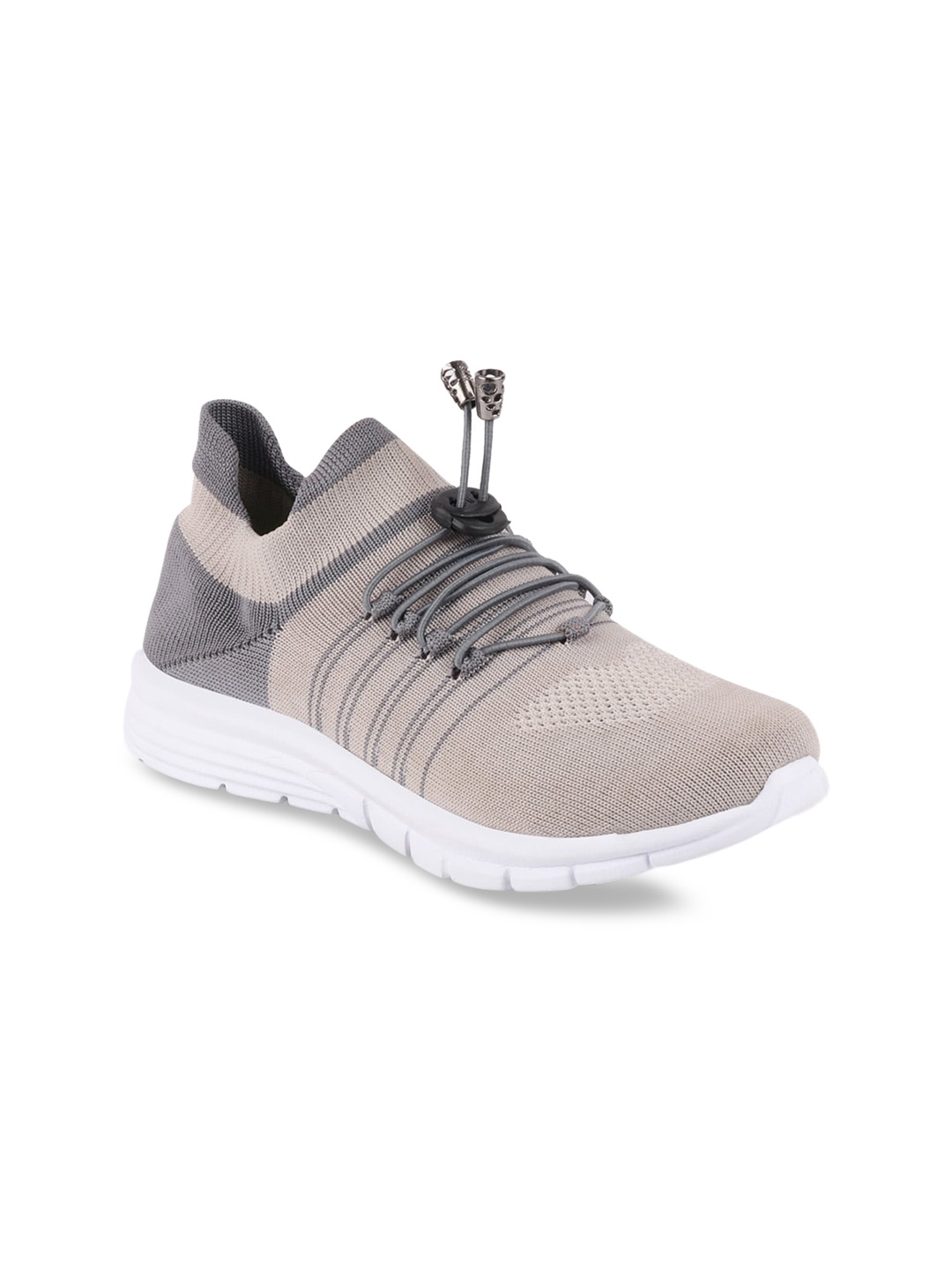 

FAUSTO Women Cream-Coloured & Grey Running Shoes