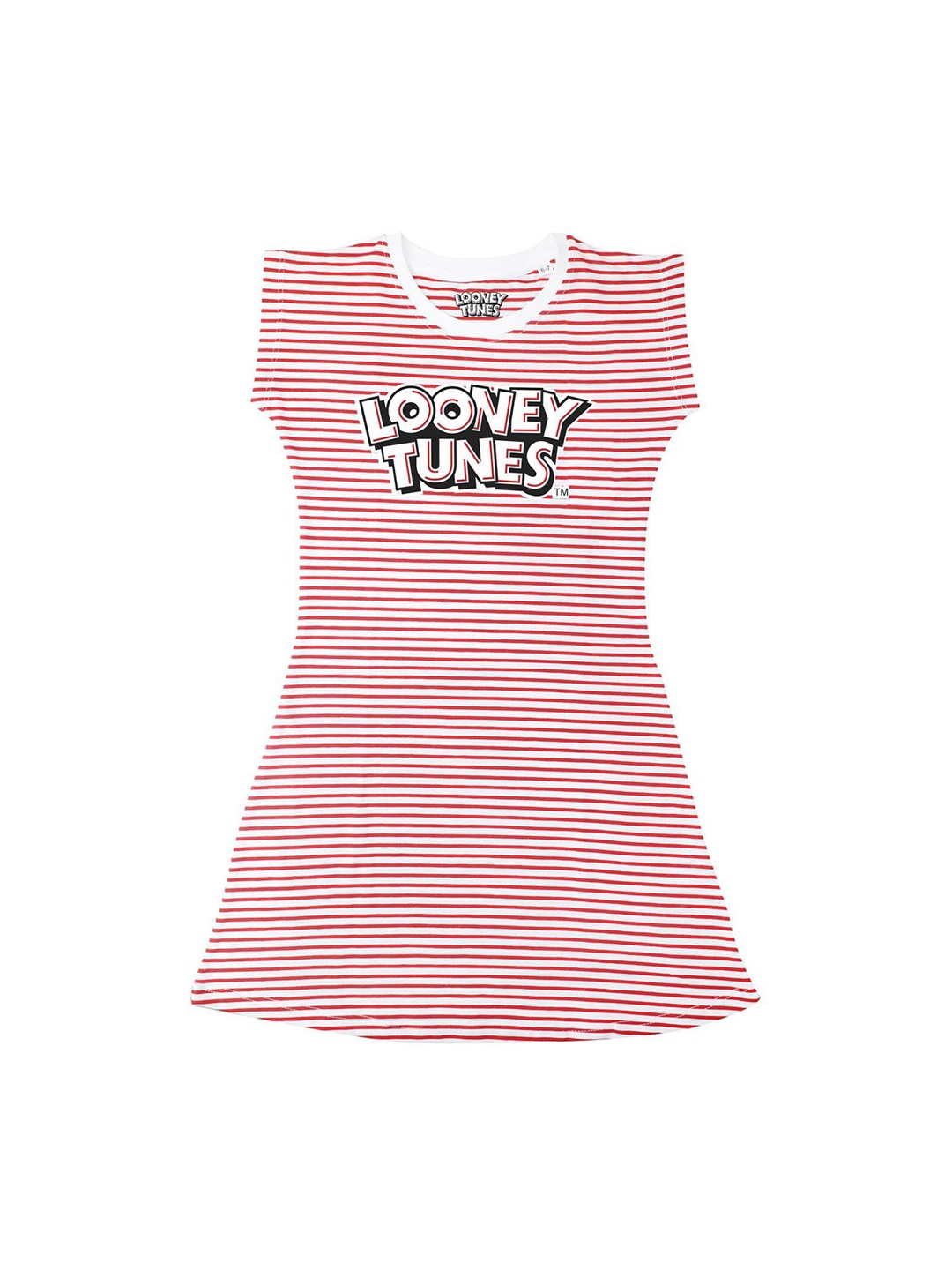 

Looney Tunes Red Striped A-Line Dress