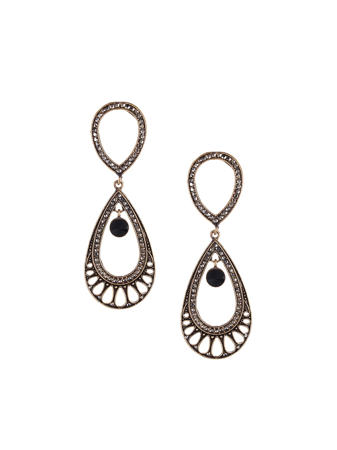 

Mali Fionna Gold-Toned Contemporary Drop Earrings