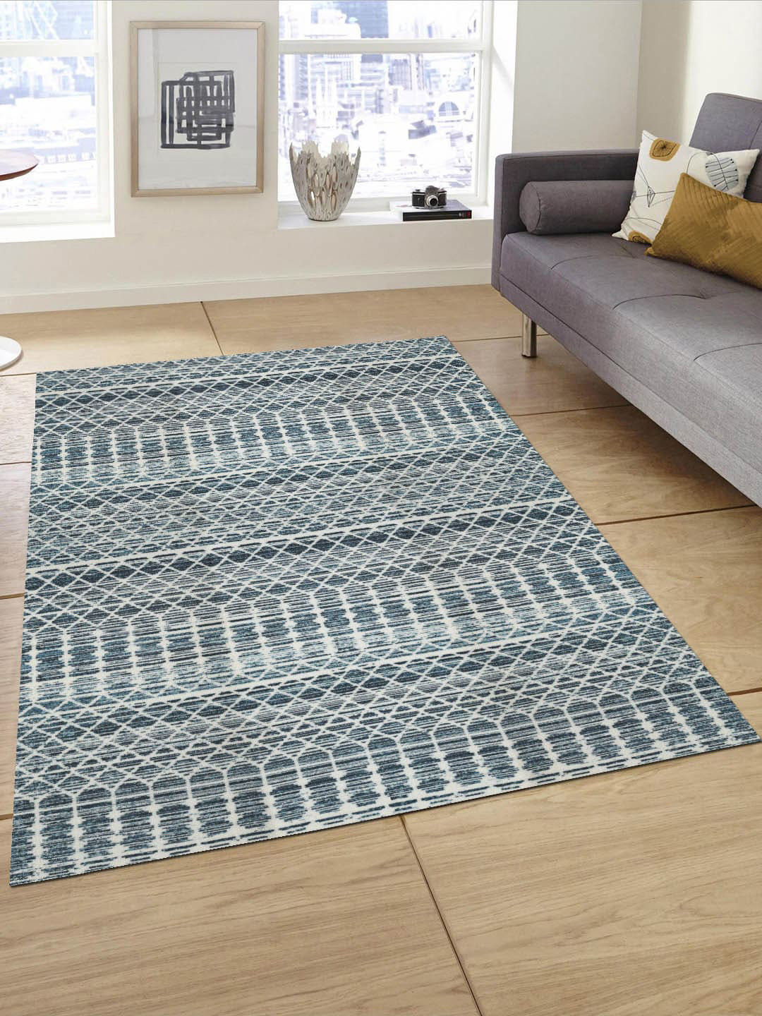 

Status Blue & White 3D Printed Anti-Skid Carpet