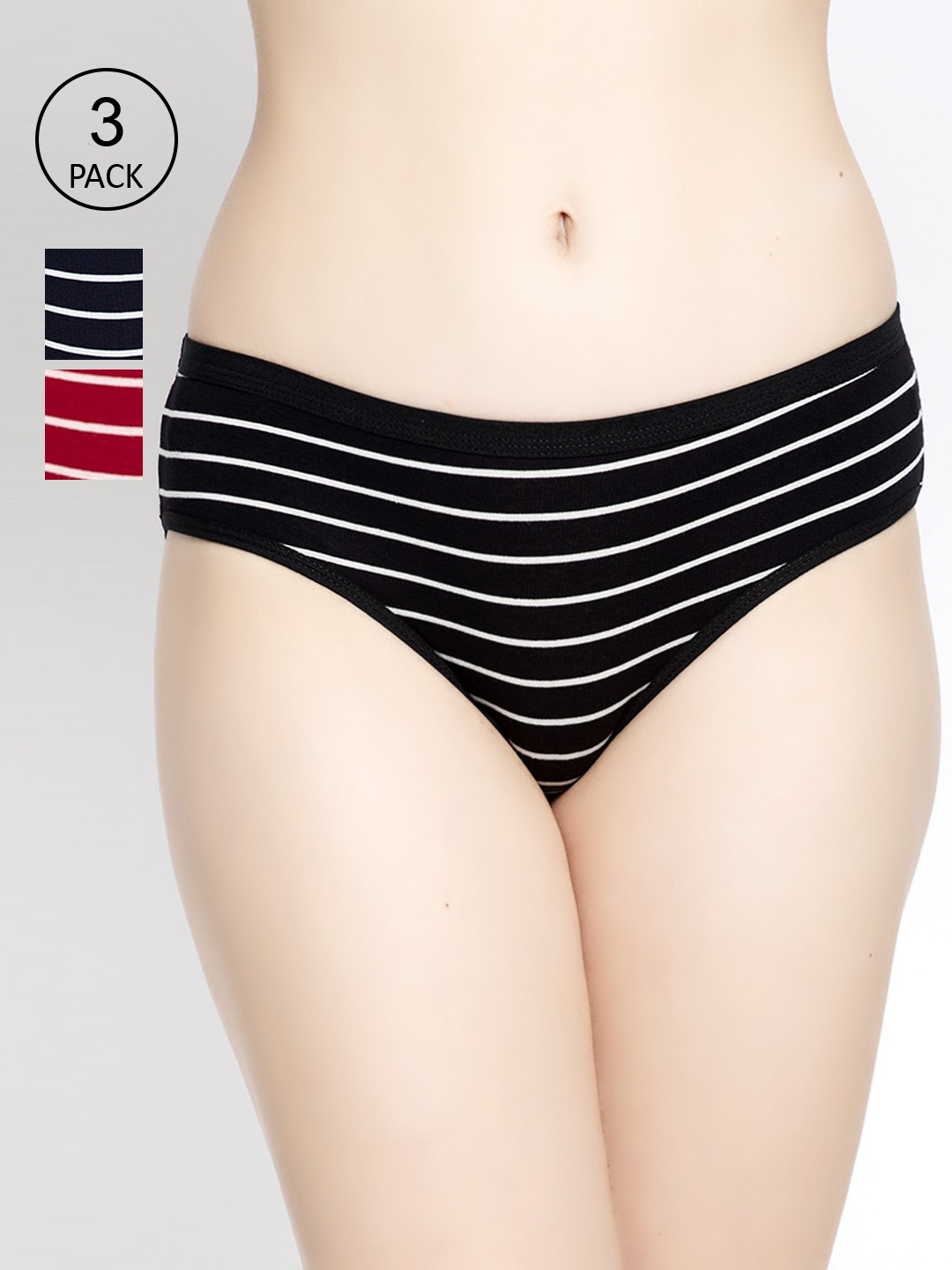 

GRACIT Women Pack Of 3 Hipster Briefs PW25-01-05-14, Assorted