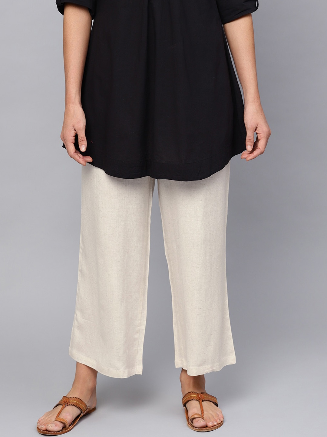 

anayna Women Off White Solid