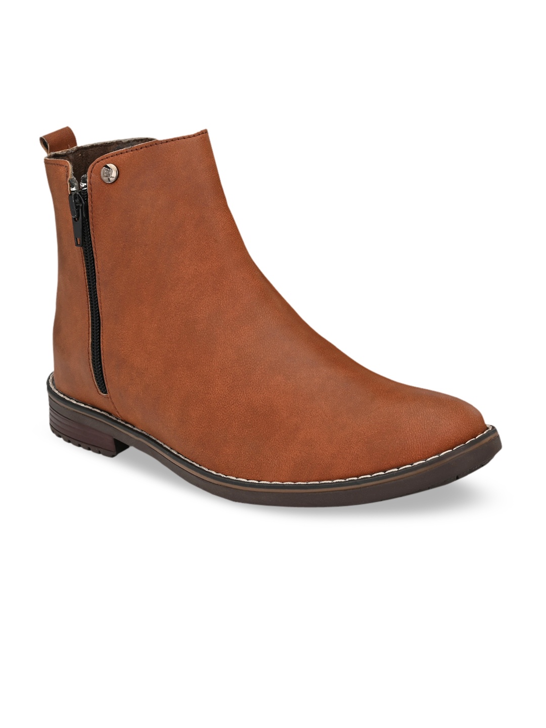 

El Paso Men Brown Solid Mid Top Flat Boots