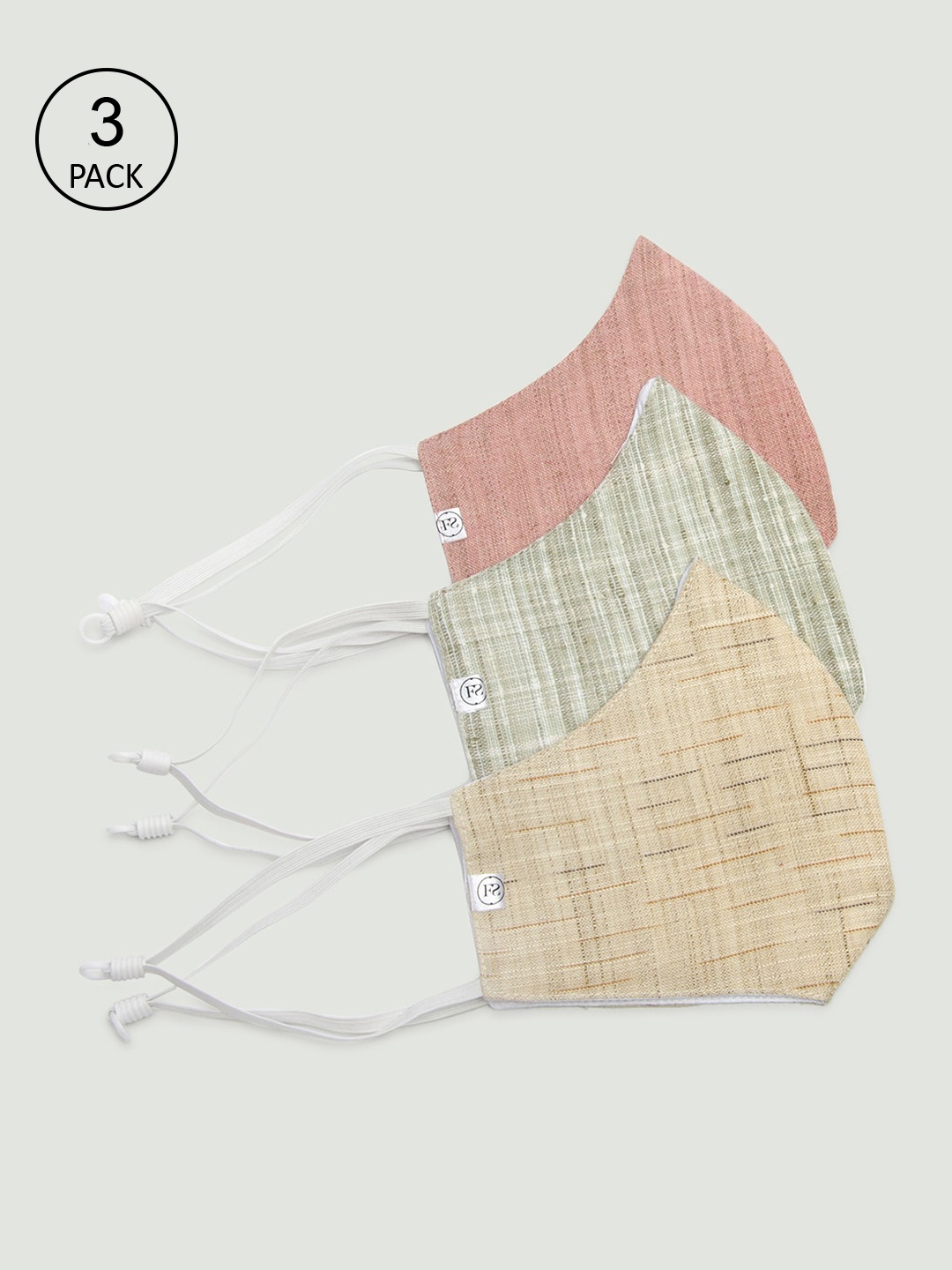 

FableStreet Women Pack Of 3 Reusable 2 Ply Outdoor Cloth Masks, Pink