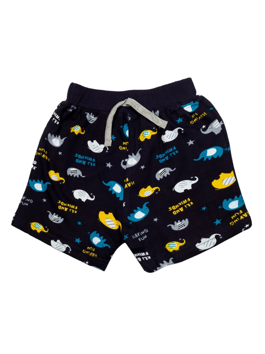 

Zoom Minimondo Unisex Kids Navy Blue Printed Regular Fit Regular Shorts