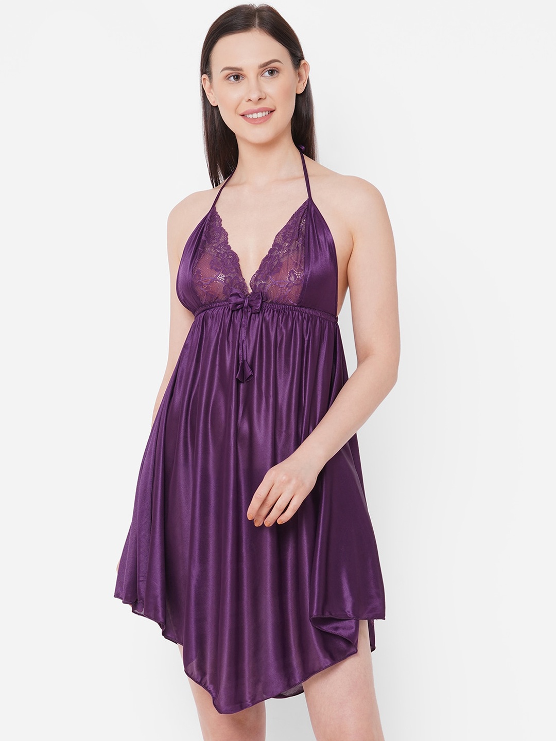 

FashionRack Purple Solid Baby Doll