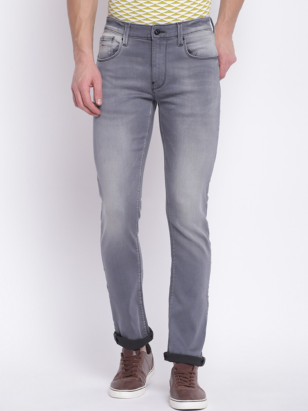 

Pepe Jeans Men Grey Slim Fit Jeans