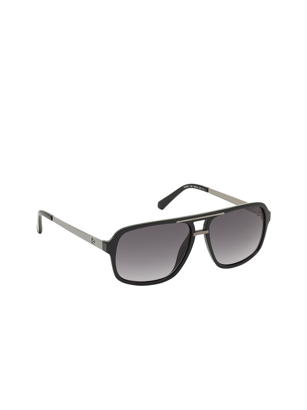

GUESS Men Rectangle Sunglasses GU6955 59 01B, Grey