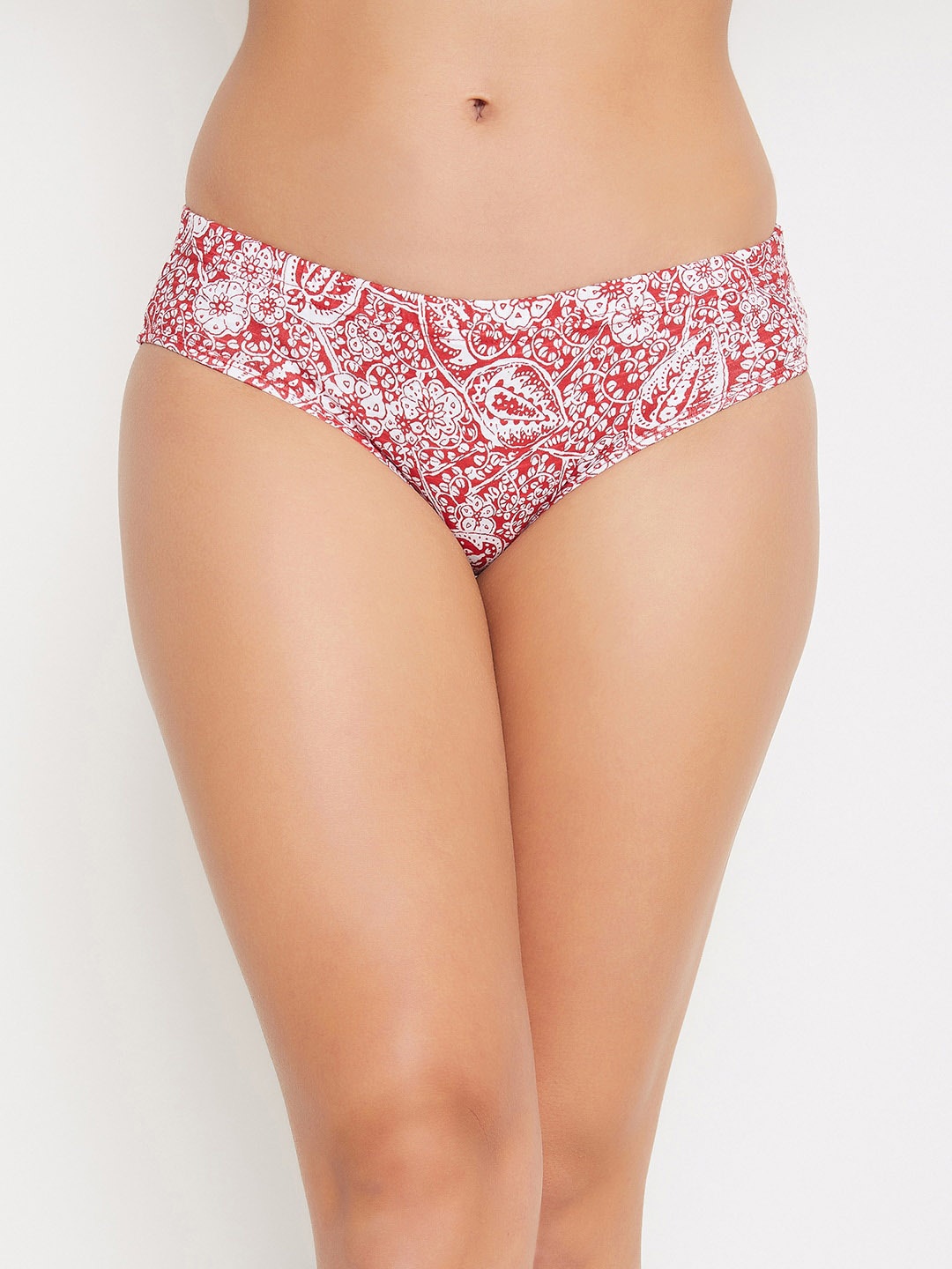 

Clovia Women Red & White Floral Printed Hipster Briefs PN3227L04