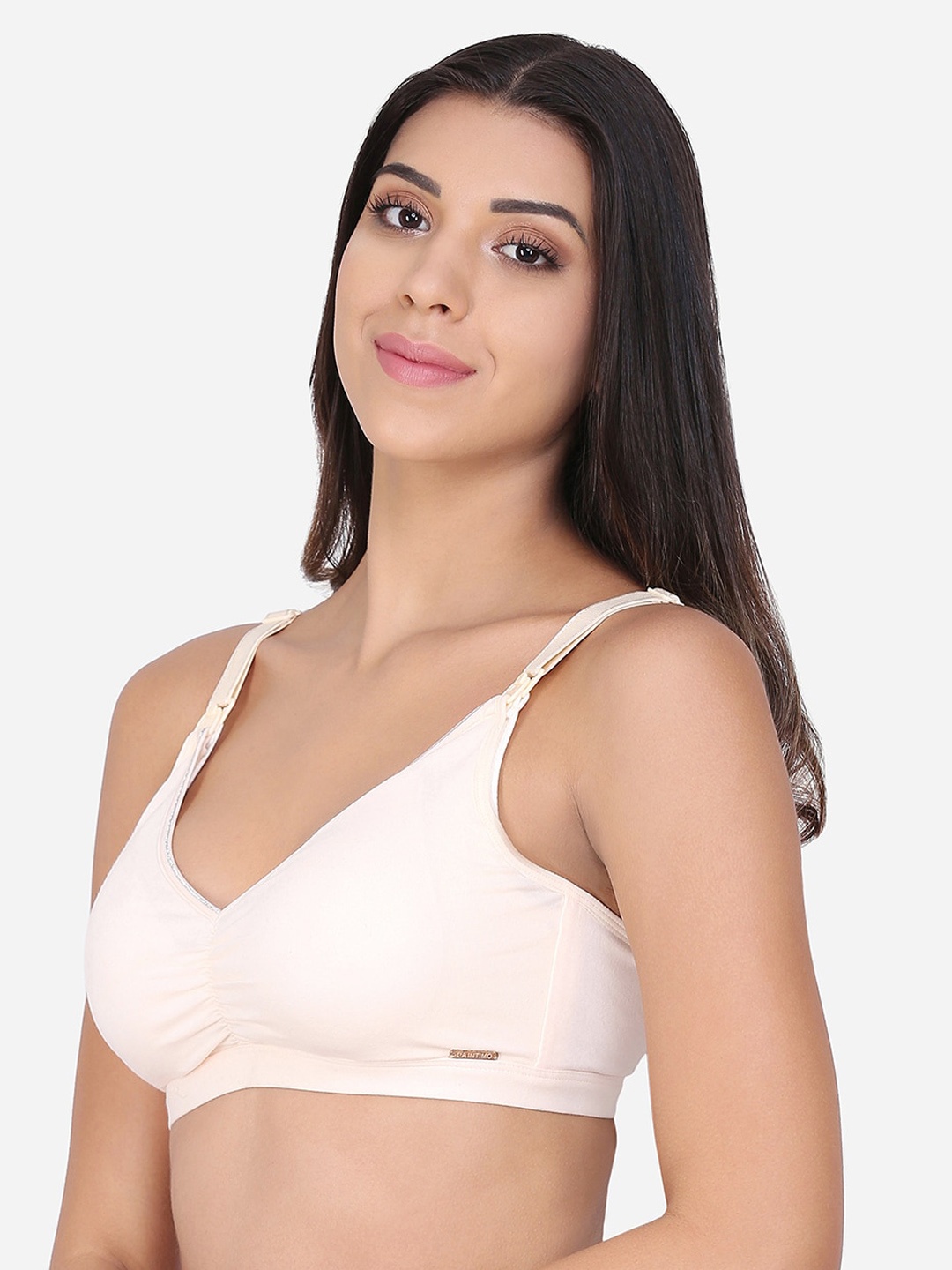 

MAMMA PRESTO Beige Solid Non-Wired Lightly Padded Maternity Nursing Bra MPF-05 BEIGE-C21