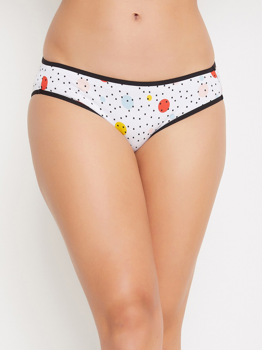 

Clovia Women White & Black Printed Bikini Briefs PN3380O18