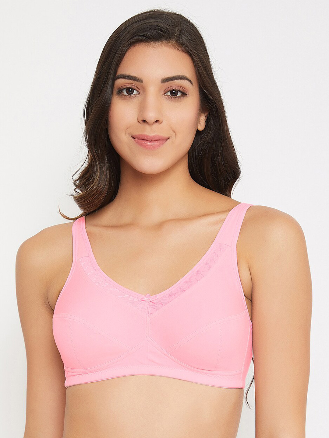 

Clovia Pink Solid Non-Wired Non Padded Everyday Bra BR2134P2232E