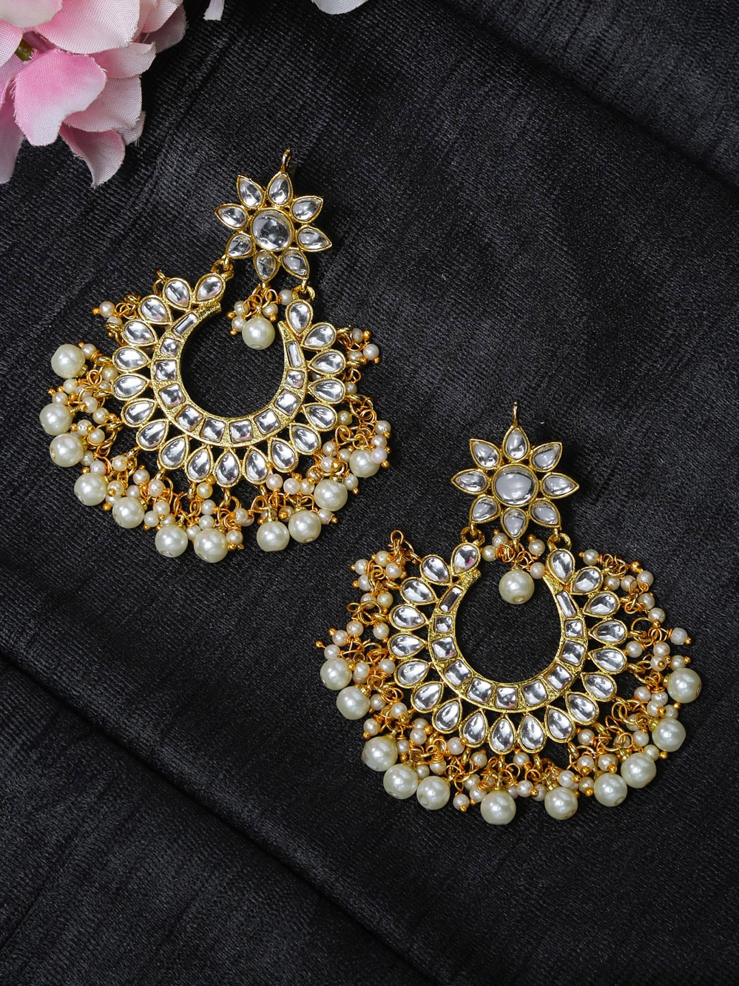 

Shining Diva Gold-Plated Classic Chandbalis