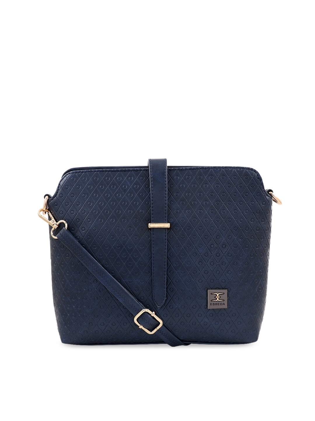 

ESBEDA Navy Blue Textured Sling Bag
